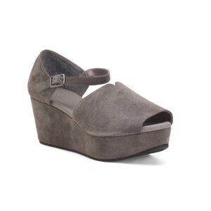 CHOCOLAT BLU Grey Suede Wido Heeled Mules
